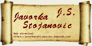 Javorka Stojanović vizit kartica
